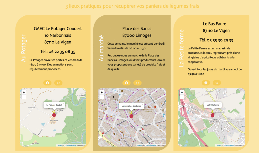 Une page web du site