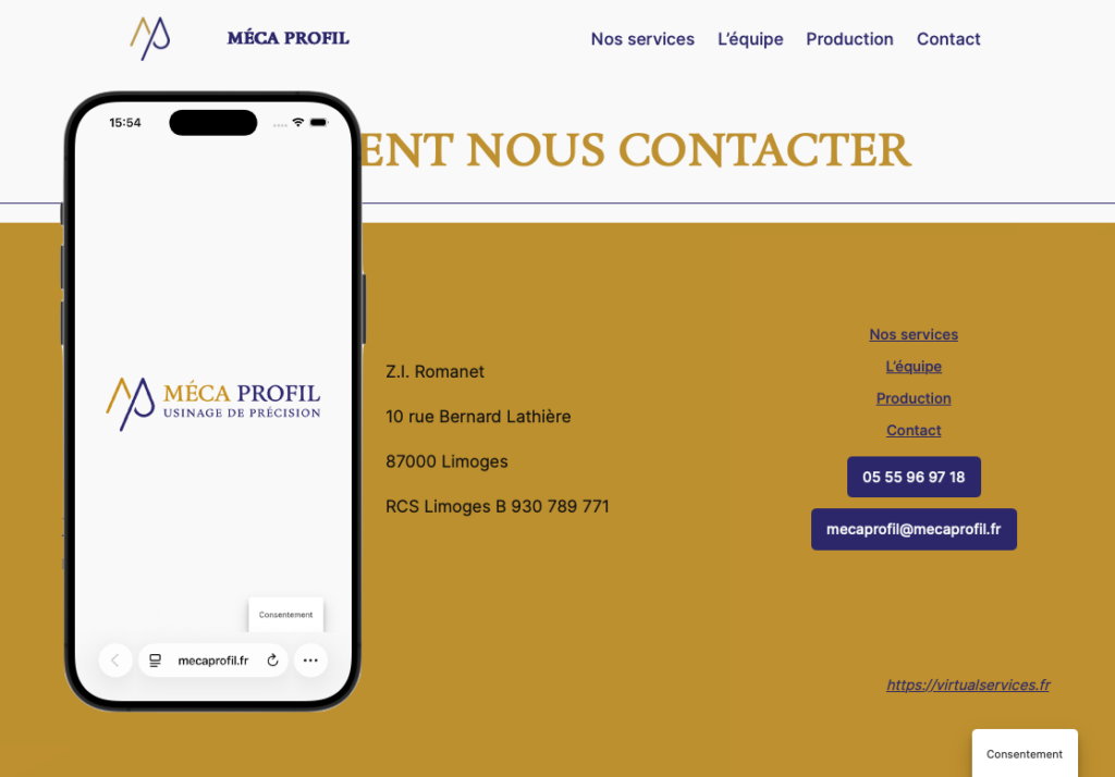 website mecaprofil.fr
